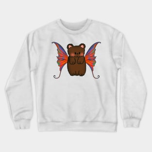 Fairy Teddy Bear with Colorful Tie Dye Wings Crewneck Sweatshirt
